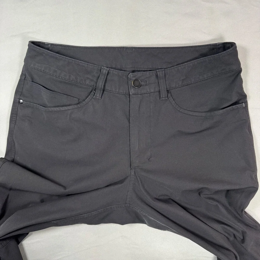 Lululemon ABC Pant Slim Fit Black Performance Stretch Trousers Mens 29x27.5